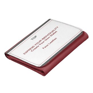 Design Your Own Wallet - Faux Leather (Small Wallet in Brown shown)