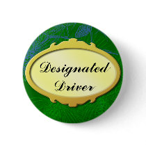Designated Driver Gold Label Holiday Button