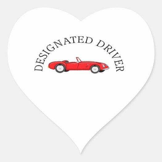 Designated Driver Heart Sticker