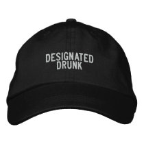 Designated Drunk embroidered hats