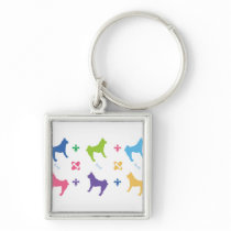 Designer Akita Keychains