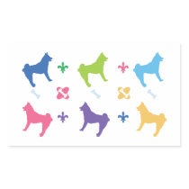 Designer Akita Rectangular Stickers