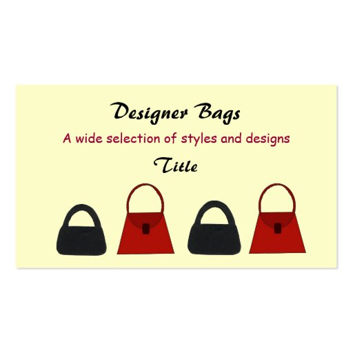 Designer Bags Business Business Card