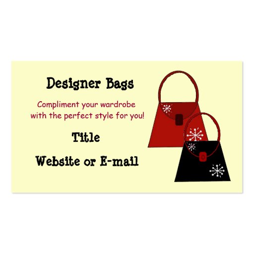 Designer Bags Business Card