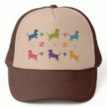 Designer Basset Hound Print hats
