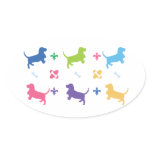 Designer Basset Hound Print stickers