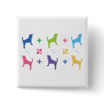 Designer Beagle Print buttons