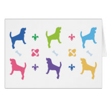 Designer Beagle Print Card
