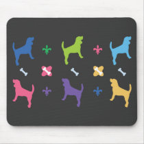 Designer Beagle Print Mousepads