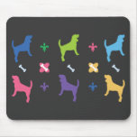 Designer Beagle Print mousepads