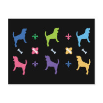 Designer Beagle Print Postcard