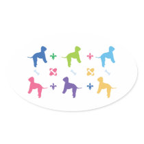Designer Bedlington Terrier Stickers