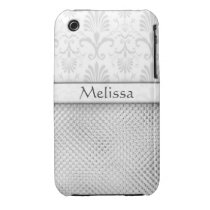 Designer Bling iPhone 3g/3gs Case:  Silver casemate cases