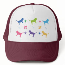 Designer Bloodhound Print Mesh Hats