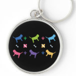 Designer Bloodhound Print Key Chains