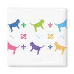Designer Bloodhound Print Fridge Magnets