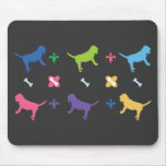 Designer Bloodhound Print mousepads