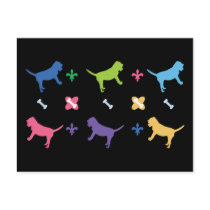 Designer Bloodhound Print Post Cards