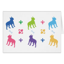 Designer Boston Terrier Greeting Card