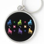 Designer Boston Terrier Keychains