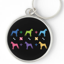 Designer Boxer Print Keychain