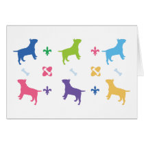 Designer Bull Terrier Print Cards