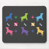 Designer Bull Terrier Print Mouse Pads