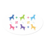 Designer Bull Terrier Print stickers