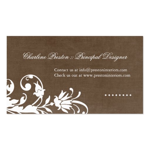 Designer Business Card (back side)
