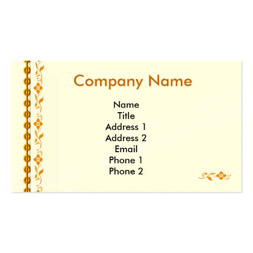 Designer Business Card Template (back side)