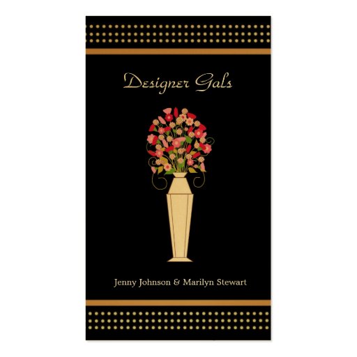 Designer Business Cards - Black & Gold (front side)