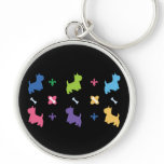 Designer Cairn Terrier Print Keychain