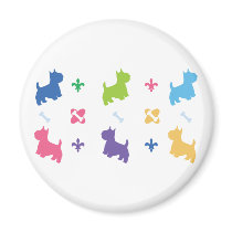 Designer Cairn Terrier Print Refrigerator Magnet