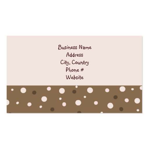 Designer Cakes and Little Dots Business Card Template (back side)