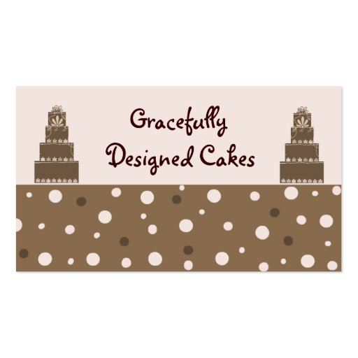 Designer Cakes and Little Dots Business Card Template (front side)