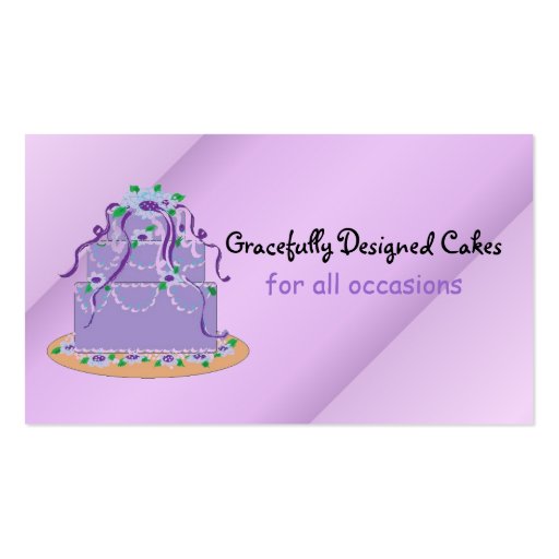 Designer Cakes/Baking Business Card Template