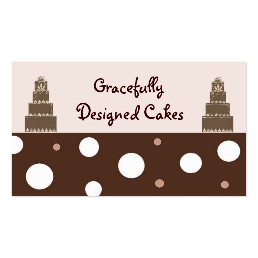 Designer Cakes Business Card Template (front side)