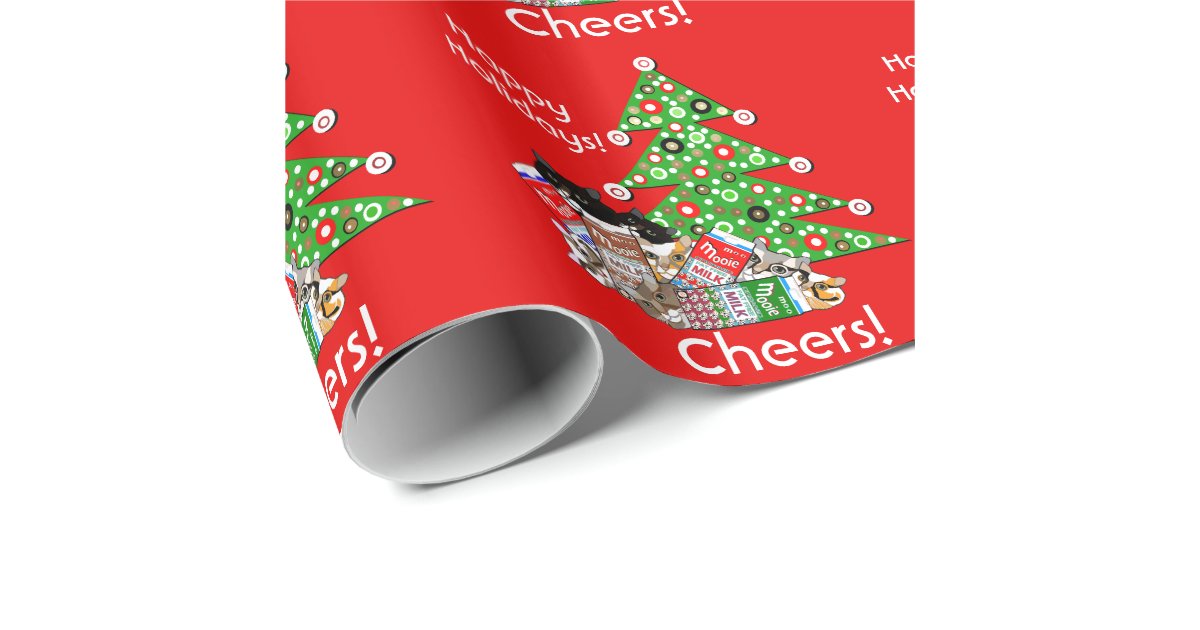 designer cats christmas cheers gift wrap zazzle designer cats christmas cheers gift wrap zazzle