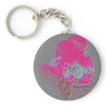 Designer Chi Hot Pink Lady Keychains