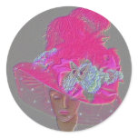 Designer Chic Collection Hot Pink Lady Sticker