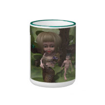 Designer coffee cup cup cup of elf Waldfee Coffee Mug