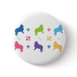 Designer Collie Print buttons