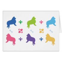 Designer Collie Print Cards
