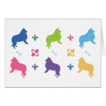 Designer Collie Print cards