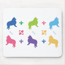 Designer Collie Print Mouse Pad