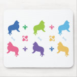 Designer Collie Print Mouse Pad
