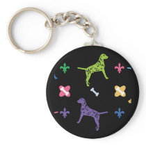 Designer Dalmatian Dog Key Chain