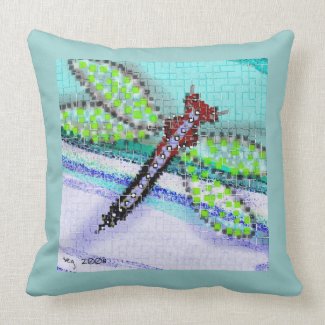 Designer Dragonfly Throw Pillow