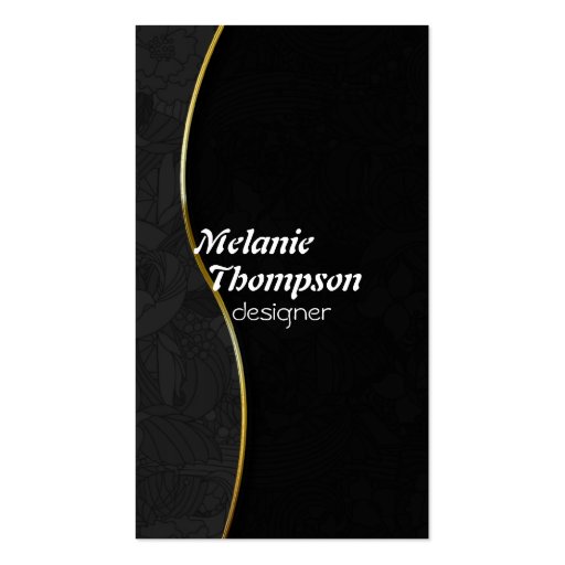 Designer Elegant Black Business Cards