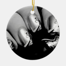 Designer Fingernails Christmas Ornament